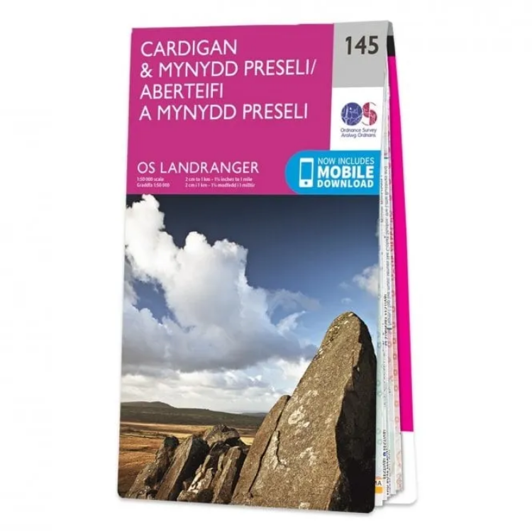Ordnance Survey Landranger 1:50 000 - 145 - Cardigan