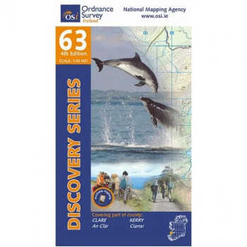 Ordnance Survey of Ireland Discovery Series 1:50 000 - 63 - Clare Kerry Offaly