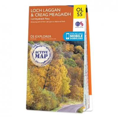 Ordnance Survey Explorer Outdoor Leisure 1:25 000 Laminated - OL55 - Loch Laggan & Creag Meagaidh