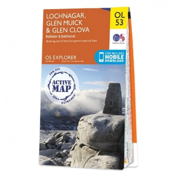 Ordnance Survey Explorer Outdoor Leisure 1:25 000 Laminated - OL53 - Lochnagar, Glen Muick & Glen Clova