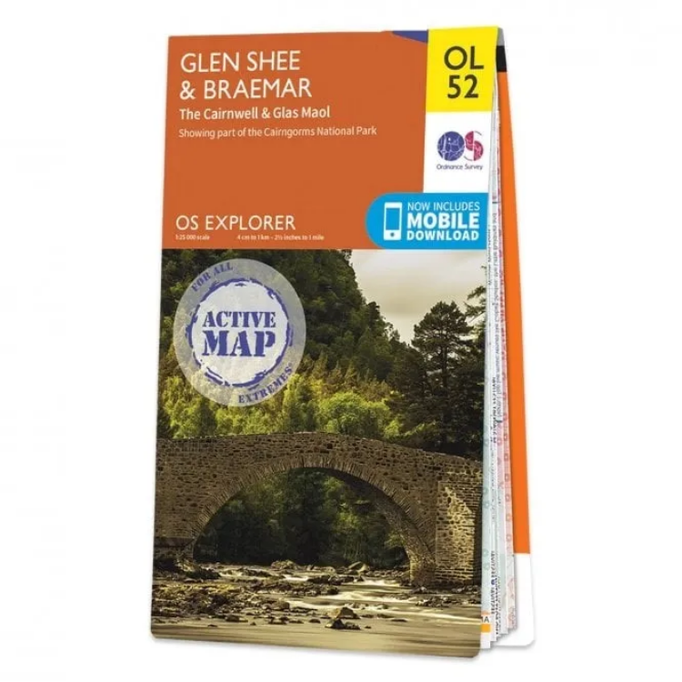 Ordnance Survey Explorer Outdoor Leisure 1:25 000 Laminated - OL52 - Glen Shee & Braemar