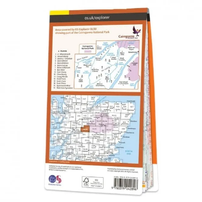Ordnance Survey Explorer Outdoor Leisure 1:25 000 Laminated - OL50 - Ben Alder, Loch Ericht & Loch Laggan