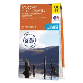 Ordnance Survey Explorer Outdoor Leisure 1:25 000 Laminated - OL49 - Pitlochry & Loch Tummel
