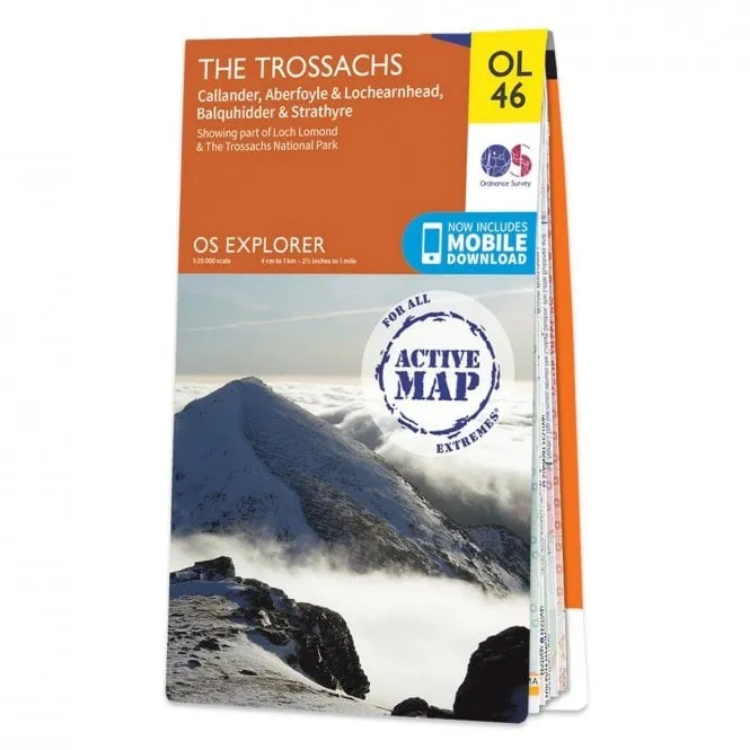 Ordnance Survey Explorer Outdoor Leisure 1:25 000 Laminated - OL46 - The Trossachs