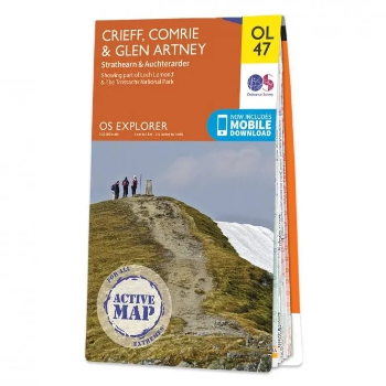 Ordnance Survey Explorer Outdoor Leisure 1:25 000 Laminated - OL47 - Crieff, Comrice & Glen Artney