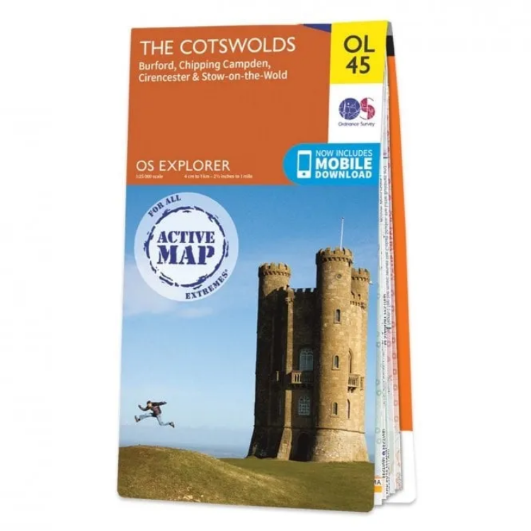 Ordnance Survey Explorer Outdoor Leisure 1:25 000 Laminated - OL45 - The Cotswolds