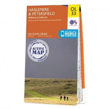 Ordnance Survey Explorer Outdoor Leisure 1:25 000 Laminated - OL33 - Haslemere & Petersfield