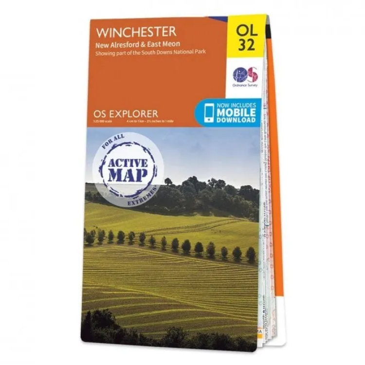 Ordnance Survey Explorer Outdoor Leisure 1:25 000 Laminated - OL32 - Winchester