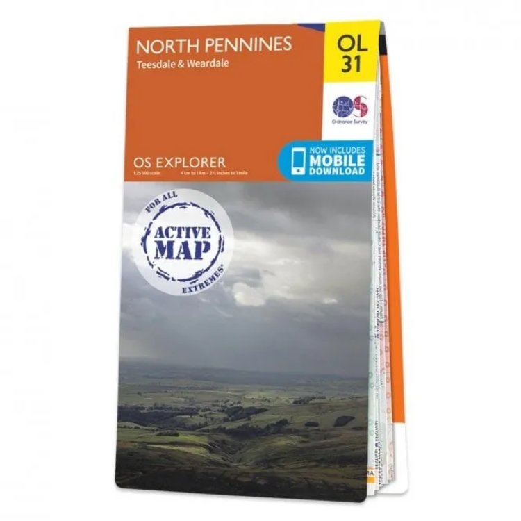 Ordnance Survey Explorer Outdoor Leisure 1:25 000 Laminated - OL31 - North Pennines