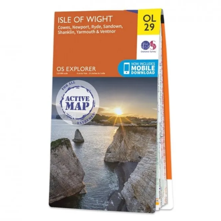 Ordnance Survey Explorer Outdoor Leisure 1:25 000 Laminated - OL29 - Isle of Wight