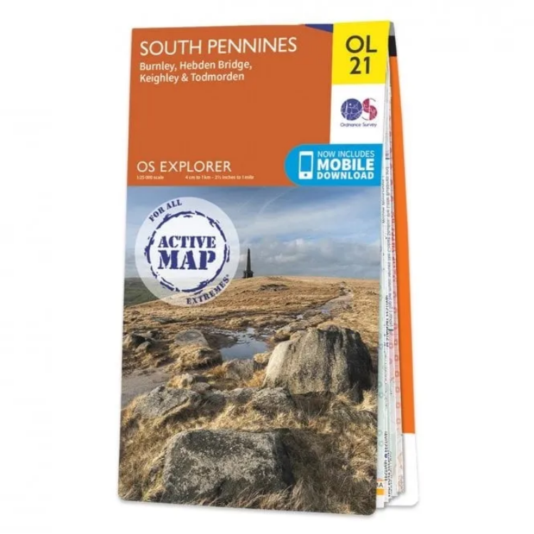 Ordnance Survey Explorer Outdoor Leisure 1:25 000 Laminated - OL21 - South Pennines