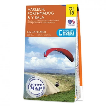 Ordnance Survey Explorer Outdoor Leisure 1:25 000 Laminated - OL18 - Harlech. Porthmadog & Bala