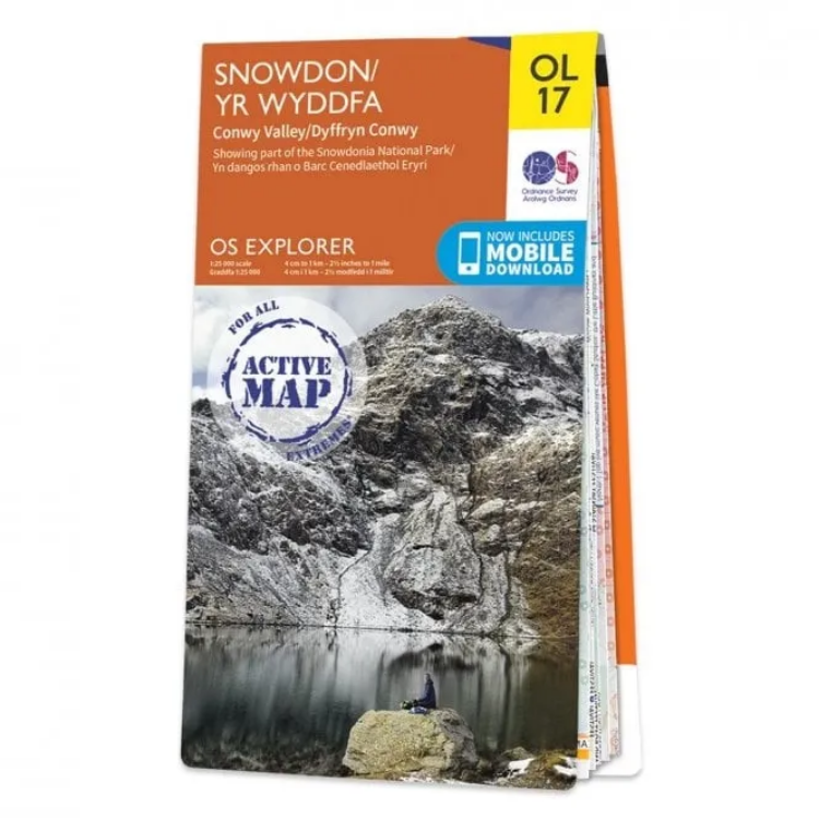 Ordnance Survey Explorer Outdoor Leisure 1:25 000 Laminated - OL17 - Snowdon