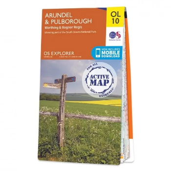 Ordnance Survey Explorer Outdoor Leisure 1:25 000 Laminated - OL10 - Arundel & Pulborough