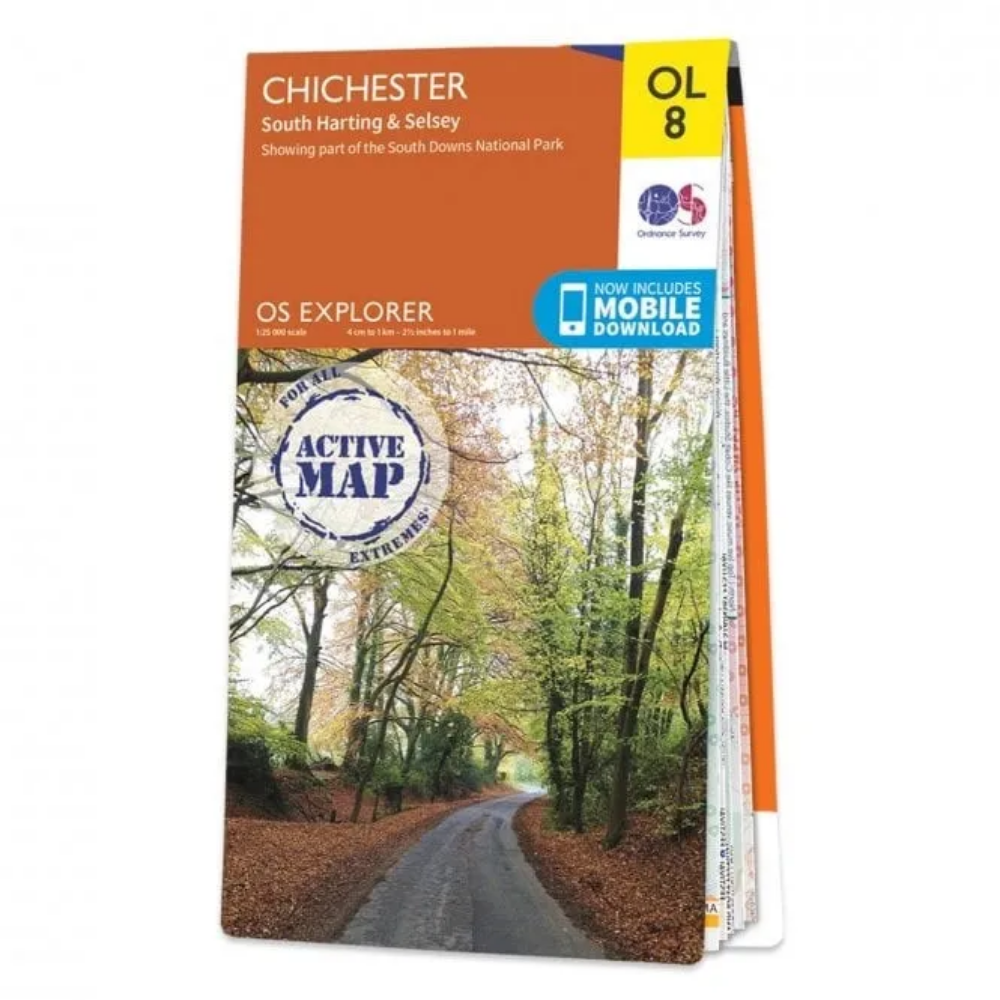 Ordnance Survey Explorer Outdoor Leisure 1:25 000 Laminated - OL8 - Chichester