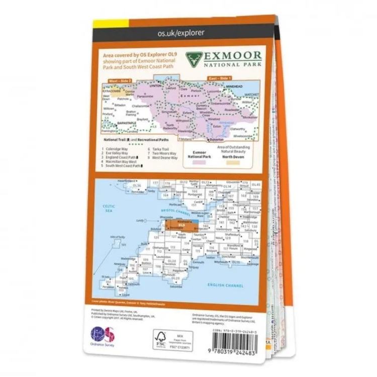 Ordnance Survey Explorer Outdoor Leisure 1:25 000 Laminated Map