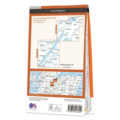 Ordnance Survey Explorer 1:25 000 Laminated - 416 - Inverness, Loch Ness & Culloden