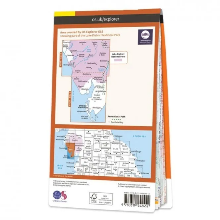 Ordnance Survey Explorer Outdoor Leisure 1:25 000 - OL6 - The English Lakes - South-Western Area