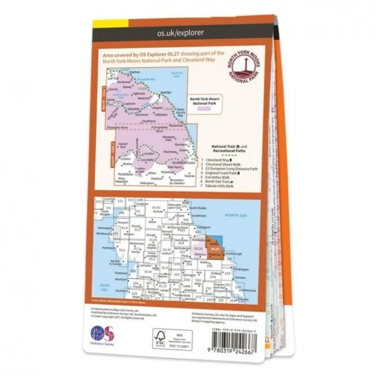 Ordnance Survey Explorer Outdoor Leisure 1:25 000 - OL27 - North York Moors - Eastern Area