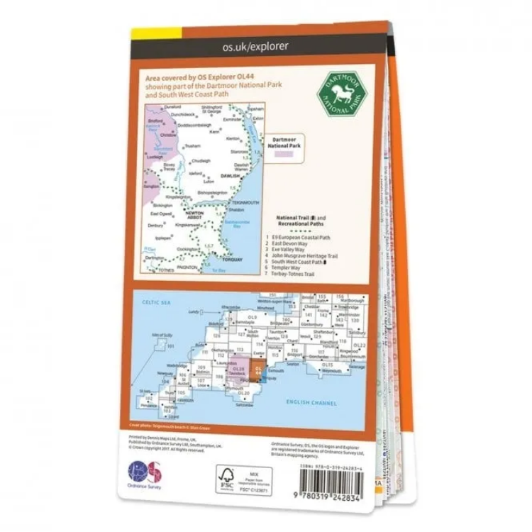 Ordnance Survey Explorer Outdoor Leisure 1:25 000 - OL44 - Torquay & Dawlish