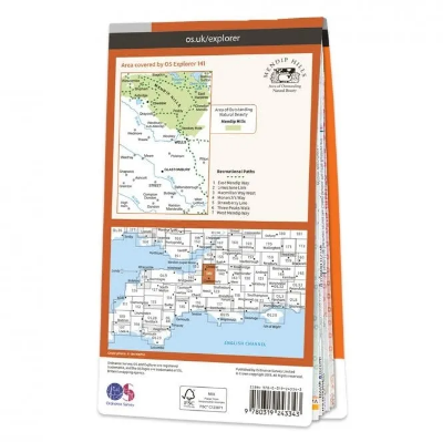 Ordnance Survey Explorer 1:25 000 Laminated - 141 - Cheddar Gorge & Mendip