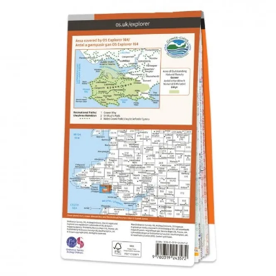 Ordnance Survey Explorer 1:25 000 Laminated - 164 - Gower