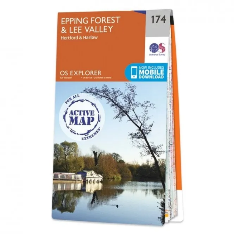 Ordnance Survey Explorer 1:25 000 Laminated - 174 - Epping Forest & Lee Valley
