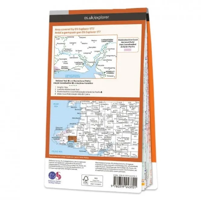 Ordnance Survey Explorer 1:25 000 Laminated - 177 - Carmarthen & Kidwelly