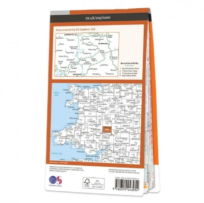 Ordnance Survey Explorer 1:25 000 Laminated - 202 - Leominster & Bromyard