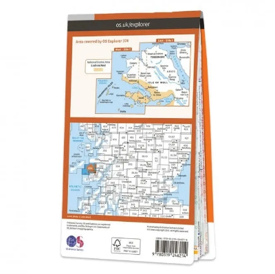 Ordnance Survey Explorer 1:25 000 Laminated - 374 - Isle of Mull North & Tobermory