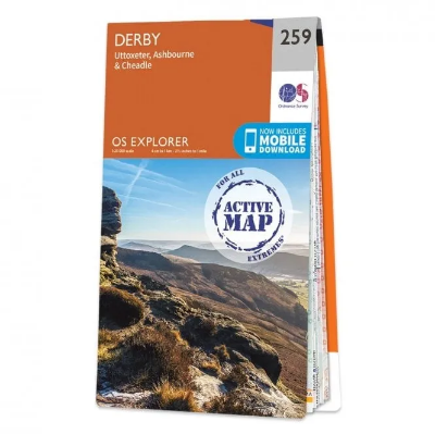 Ordnance Survey Explorer 1:25 000 Laminated - 259 - Derby