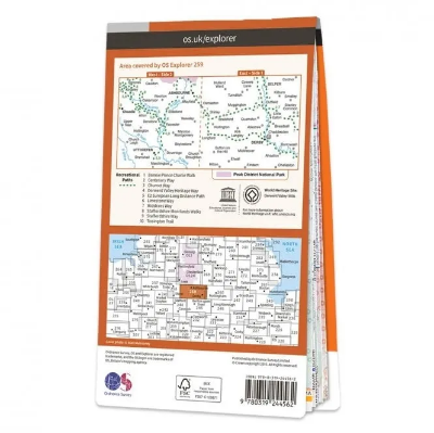 Ordnance Survey Explorer 1:25 000 Laminated - 259 - Derby