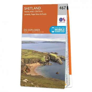 Ordnance Survey Explorer 1:25 000 - 467 - Shetland Mainland Central