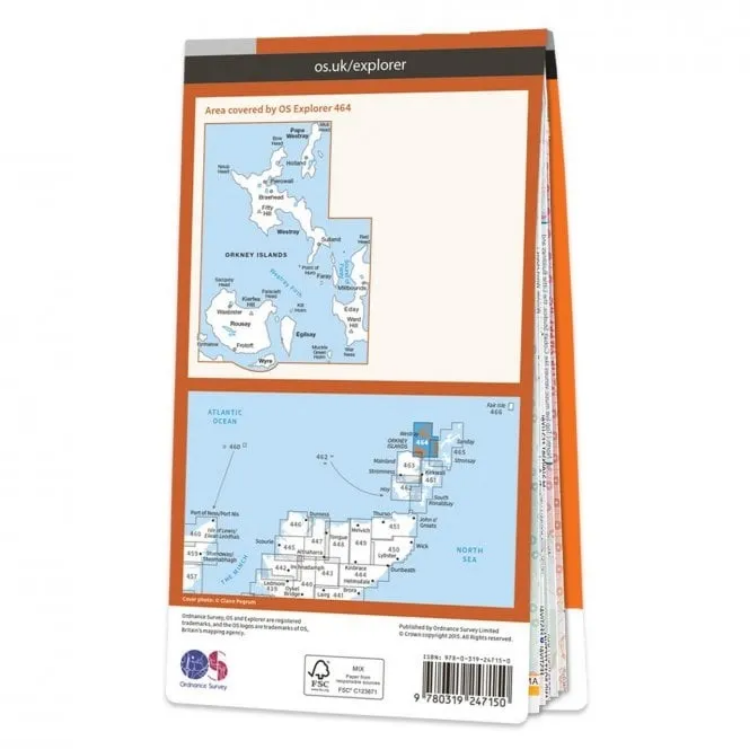 Ordnance Survey Explorer 1:25 000 - 464 - Orkney Westray