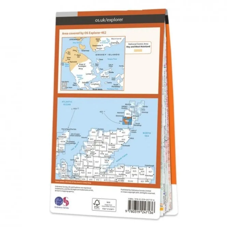 Ordnance Survey Explorer 1:25 000 - 462 - Orkney Hoy