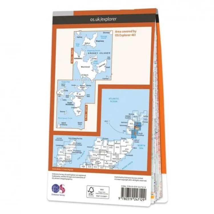 Ordnance Survey Explorer 1:25 000 - 461 - Orkney East Mainland