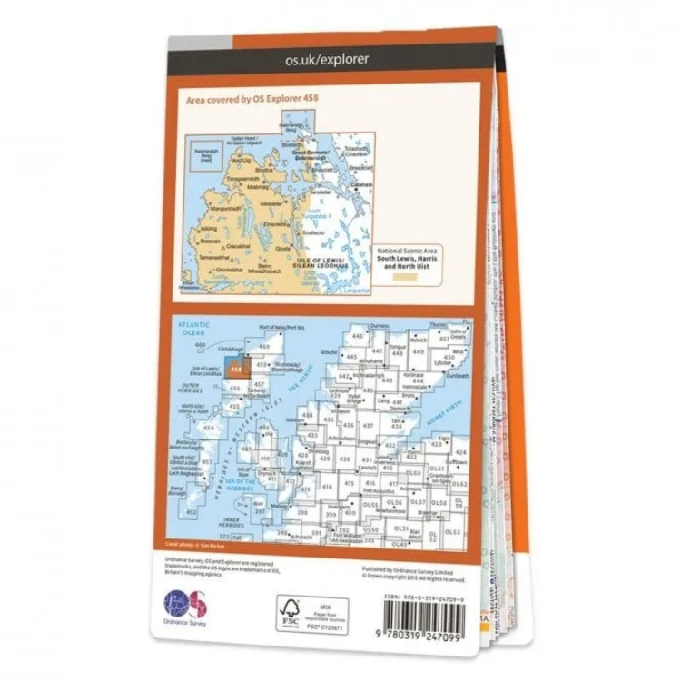 Ordnance Survey Explorer 1:25 000 - 458 - West Lewis