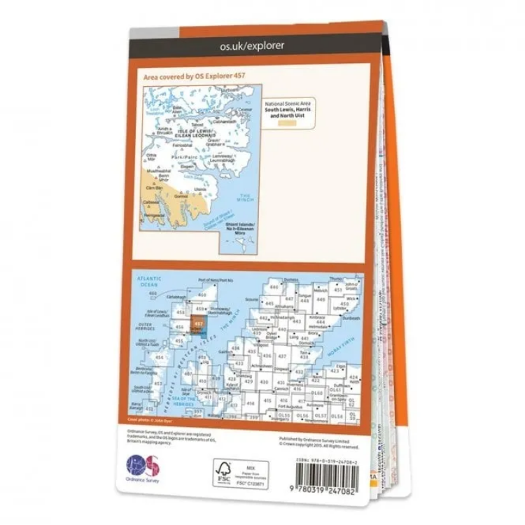 Ordnance Survey Explorer 1:25 000 - 457 - South East Lewis