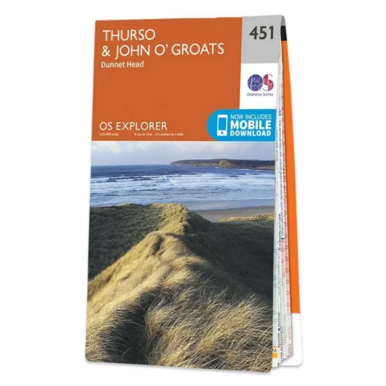 Ordnance Survey Explorer 1:25 000 - 451 - Thurso & John O Groats