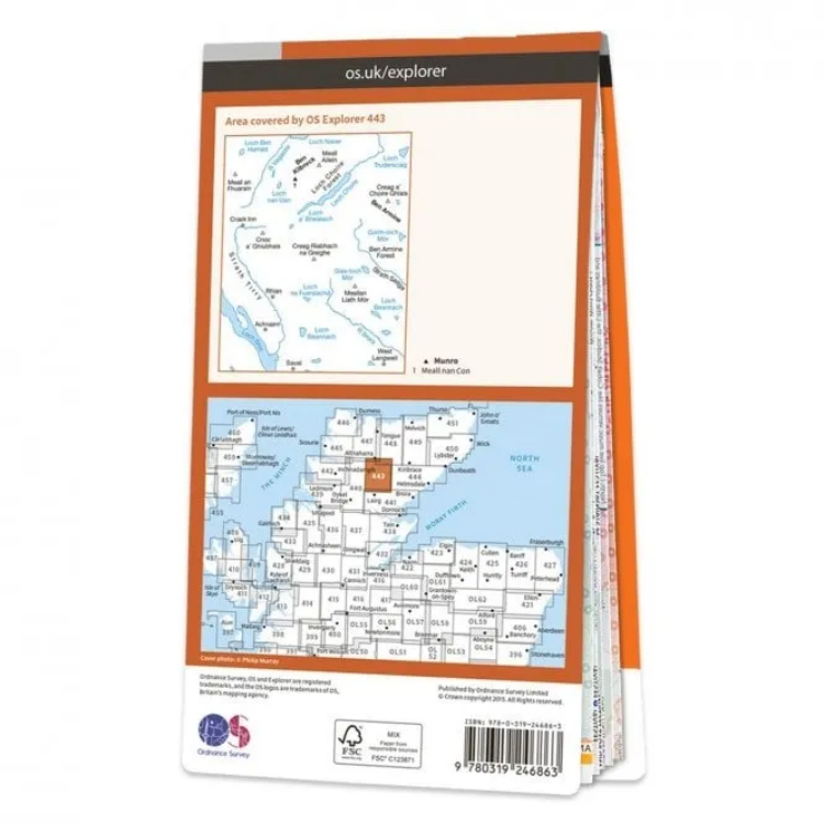 Ordnance Survey Explorer 1:25 000 - 443 - Ben Kilbreck
