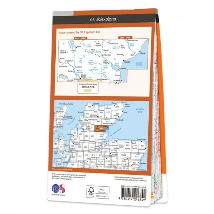 Ordnance Survey Explorer 1:25 000 - 441 - Lairg Bonar Bridge