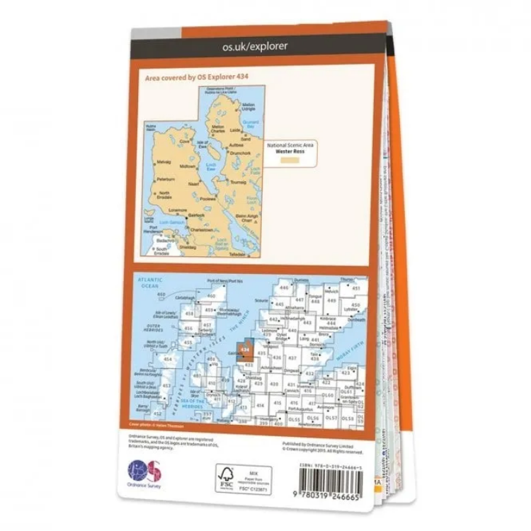 Ordnance Survey Explorer 1:25 000 - 434 - Gairloch & Loch Ewe