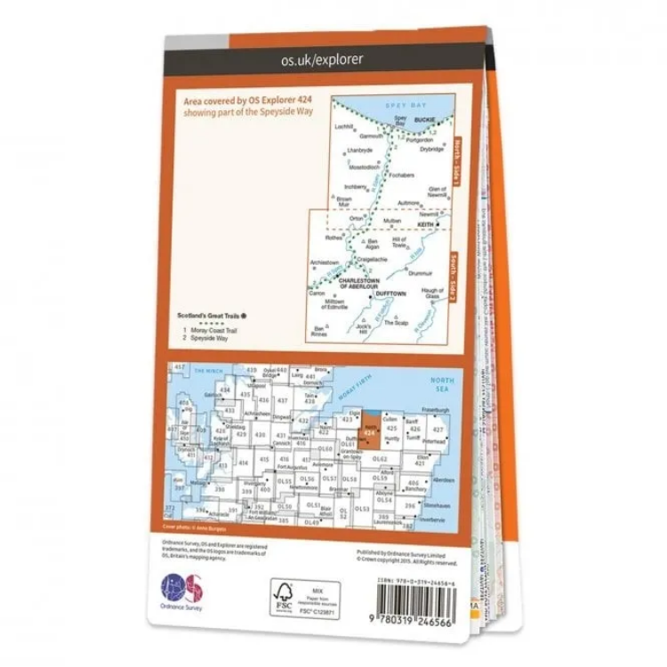 Ordnance Survey Explorer 1:25 000 - 424 - Buckie & Keith