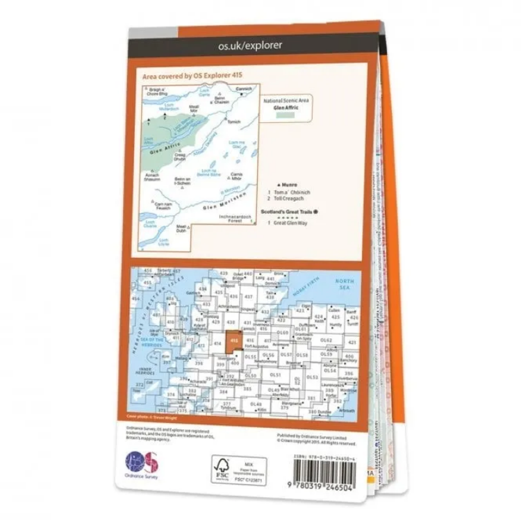 Ordnance Survey Explorer 1:25 000 - 415 - Glen Affric