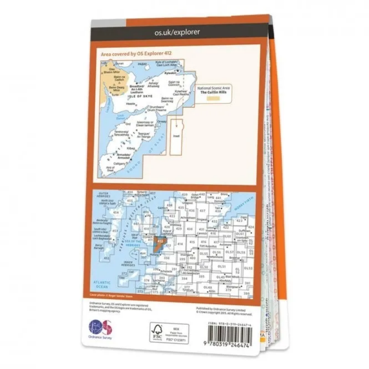 Ordnance Survey Explorer 1:25 000 - 412 - Skye Sleat