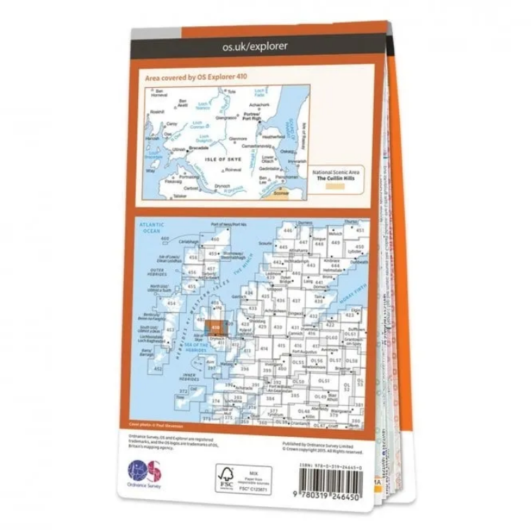 Ordnance Survey Explorer 1:25 000 - 410 - Skye Portree