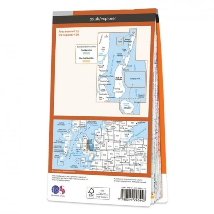 Ordnance Survey Explorer 1:25 000 - 409 - Raasay
