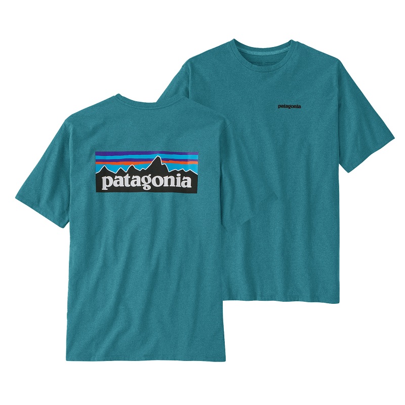 Patagonia Men's P-6 Logo Responsibili-Tee in Belay Blue
