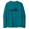 Patagonia Men's Long-Sleeved Capilene Cool Daily Graphic Shirt - 73' Skyline: Belay Blue X-Dye