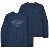 Patagonia Men's Long Sleeved Forge Mark Responsibili-Tee in Lagom Blue